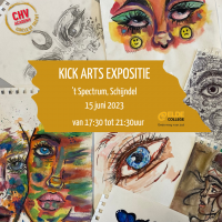 Afsluitende expositie Kick Arts! door leerlingen Elde College
